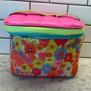 NATURAL LIFE Floral Insulated Cooler Bag in Pink, Green, Blue- never used
